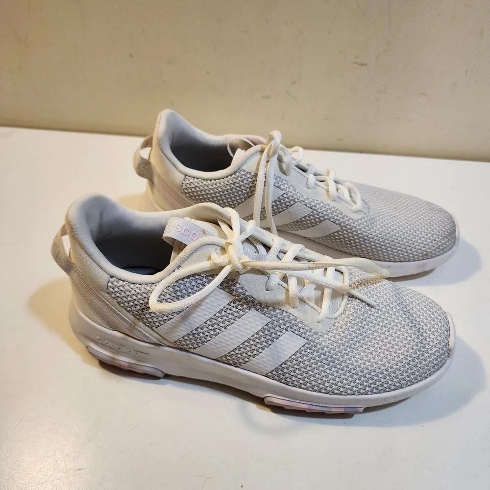 Adidas Gray and Pink Sneakers Size 7